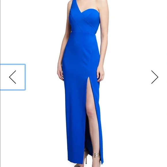 Aidan by Aidan Mattox Womens Cut-Out Asymmetric Formal Dress Blue 0 Aidan by Aidan Mattox Womens Cut-Out Asymmetric Formal Dress Blue 0